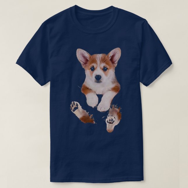 T-shirt Corgi de poche (Design devant)