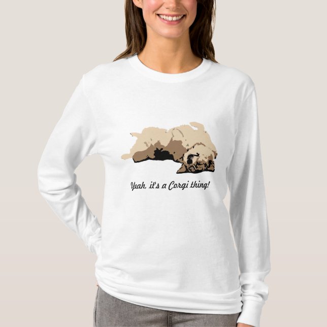 T-shirt Corgi de sommeil Gallois (Devant)