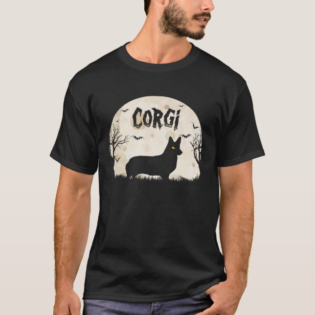 T-shirt Corgi d'horreur Halloween (Devant)