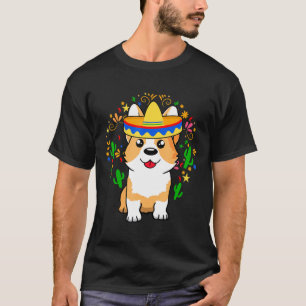 T-shirt Corgi Dog Cinco De Mayo La Fête De Mai