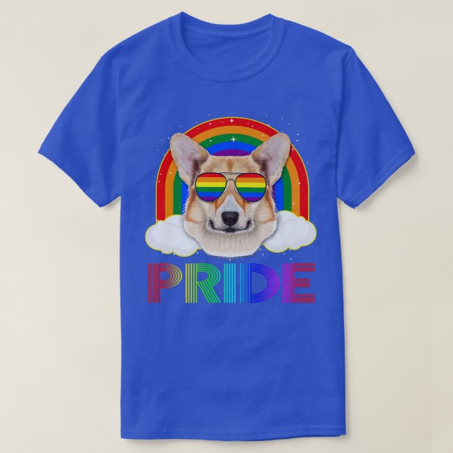T-shirt Corgi Dog Glasses (Design devant)