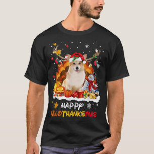 T-shirt Corgi Dog Hallothanksmas heureux