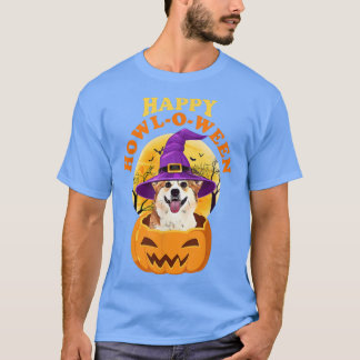 T-shirt Corgi Dog HowlOWeen Witch Drôle Halloween