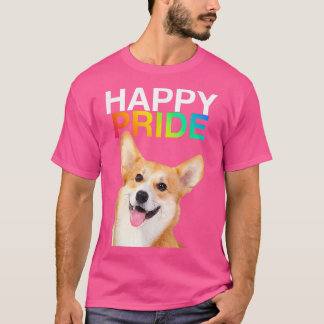 T-shirt Corgi Dog Puppy Pup Gay Pride LGBTQ Rainbow Queer