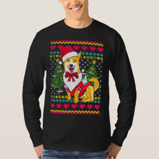 T-shirt Corgi Dog With Santa Claus Hat Christmas
