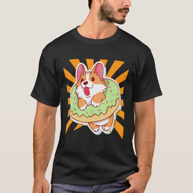 T-shirt Corgi Donut Mignon (Devant)