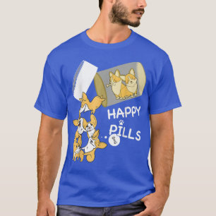 T-shirt Corgi est ma pilules heureuse drôle tee pour amour