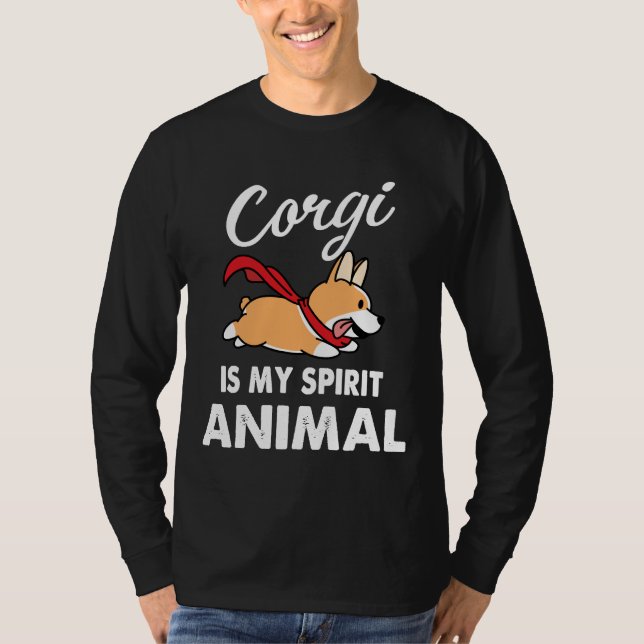 T-shirt Corgi est mon animal d'esprit (Devant)