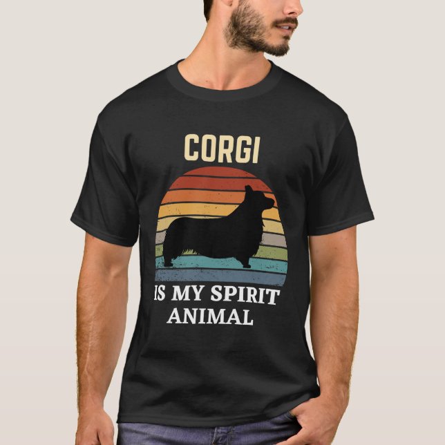 T-shirt Corgi Est Mon Esprit Animal Corgi (Devant)