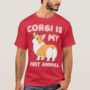 T-shirt Corgi Est Mon Esprit Animal Pembroke Welsh Corgi-5