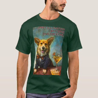 T-shirt Corgi Et Cocktail