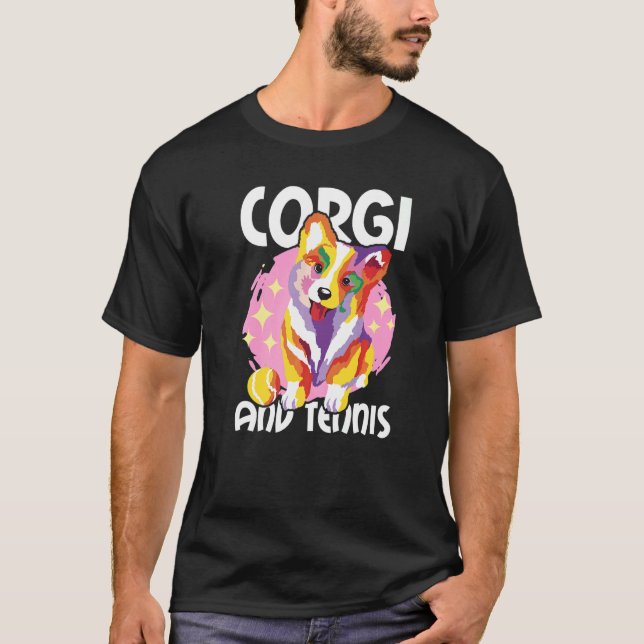 T-shirt Corgi et Tennis (Devant)