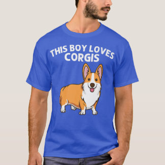 T-shirt Corgi Funny Art Pour Garçons Enfants Gallois Corgi