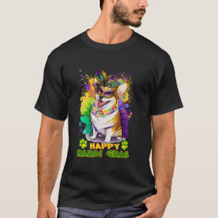 T-shirt Corgi gallois coloré Chien Maman Papa Mardi Gras Y