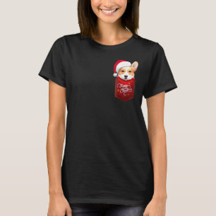 T-shirt Corgi Gallois Dans La Pochette De Noël