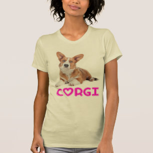T-shirt Corgi gallois de Cardigan Chien coquelicot rose ma