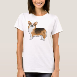 T-shirt Corgi Gallois de Pembroke tête rousse tricolore de