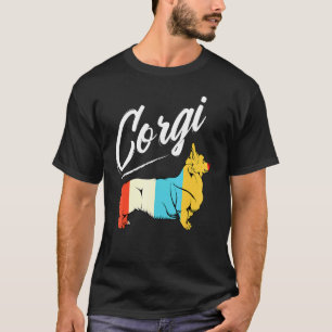 T-shirt Corgi Gallois Style Rétro Chien Corgi Vintage