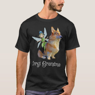 T-shirt Corgi Grandma Pembroke Welsh Corgi & Fairy Retro D