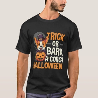 T-shirt Corgi Halloween Tricoter Ou Traiter Corgi Gallois