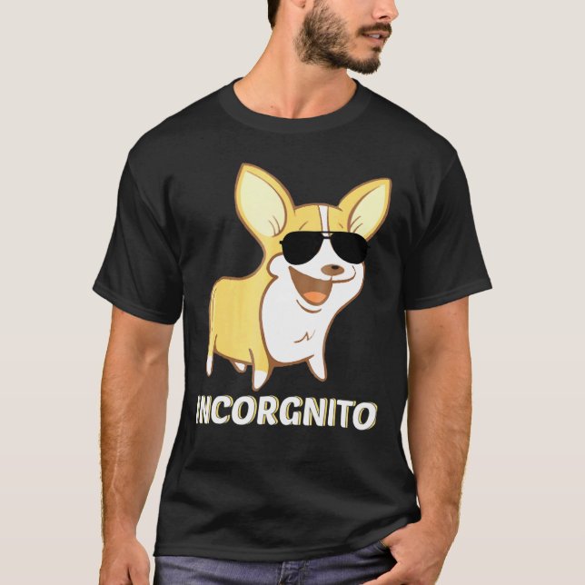 T-shirt Corgi Incorgnito Animal Tee (Devant)
