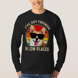 T-shirt Corgi J'ai des amis à Low Place Vintage Dog Co