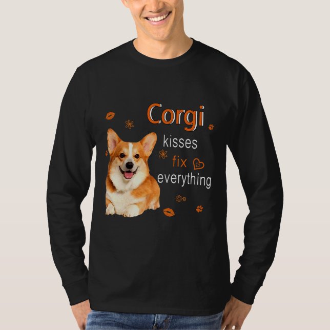 T-shirt Corgi Kisses Fix Everything   1249 (Devant)