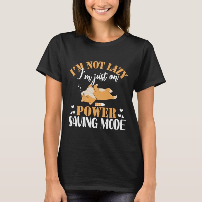 T-shirt Corgi Lazy Sleeping Dog  Funny (Devant)