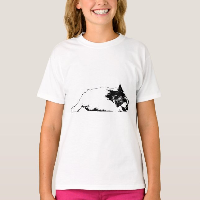 T-shirt Corgi Lounging, Jouant Sans Impression (Devant)