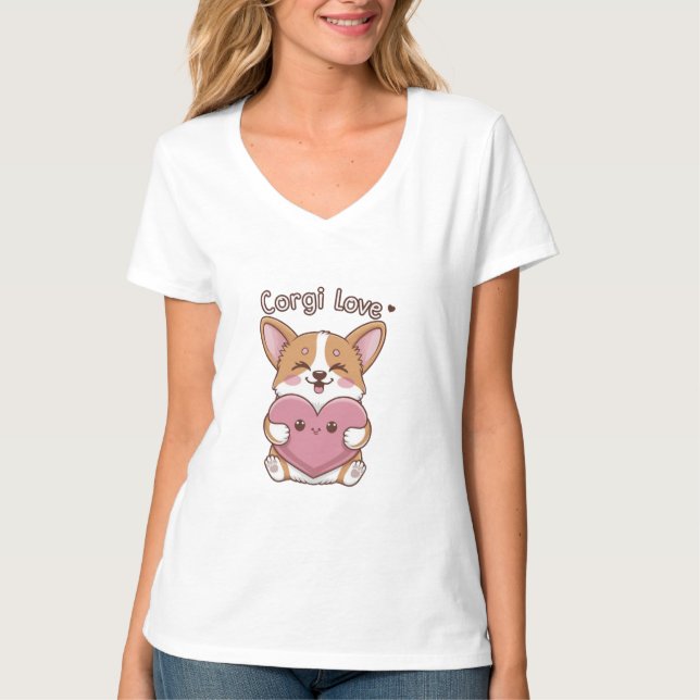 T-shirt Corgi Love (Devant)