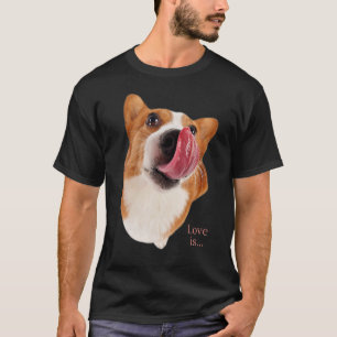 T-shirt Corgi Love Est Chien Maman Papa Chien Puppy Pet Fe