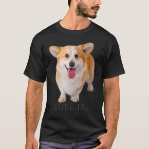T-shirt Corgi Love Est Chien Maman Papa Chien Puppy Pet Fe