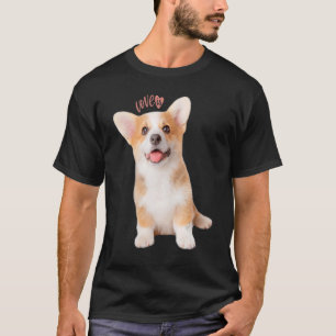 T-shirt Corgi Love Est Chien Maman Papa Chien Puppy Pet Fe