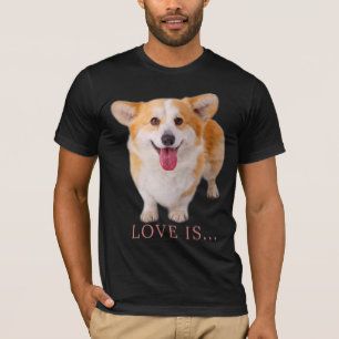 T-shirt Corgi Love Est Chien Maman Papa Chien Puppy Pet Fe
