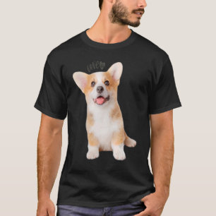 T-shirt Corgi Love Est Chien Maman Papa Chien Puppy Pet Fe