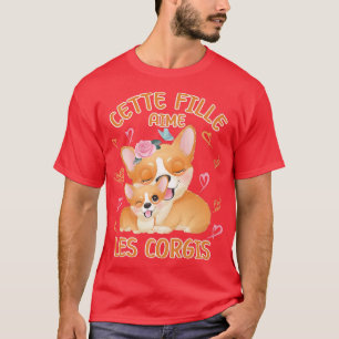T-shirt Corgi Love Maman Chien Et Bébé Jeune-524