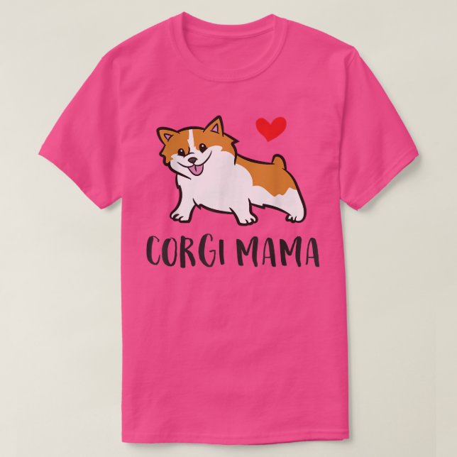T-shirt Corgi Mama Cute Welsh Corgi (Design devant)