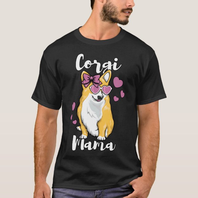 T-shirt Corgi Mama mignonne Chien Aimant Mère (Devant)