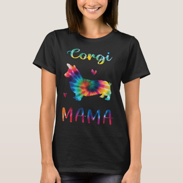 T-shirt Corgi Mama Tie Dye Dog Mom Mothers Day (Devant)