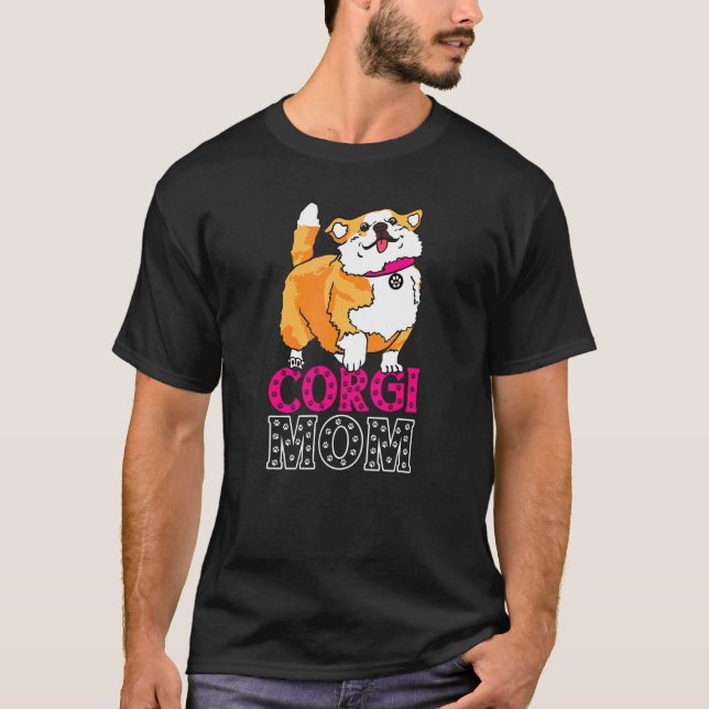 T-shirt Corgi Maman Derpy Corgo Marche (Devant)