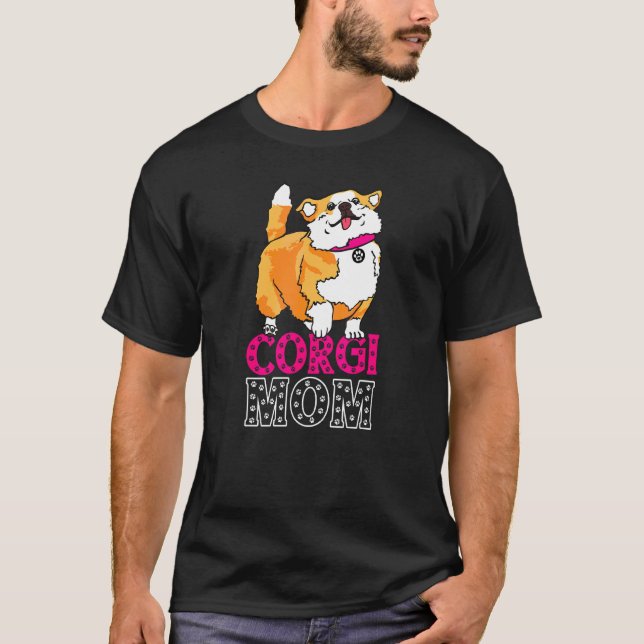 T-shirt Corgi Maman Derpy Corgo Marche (Devant)