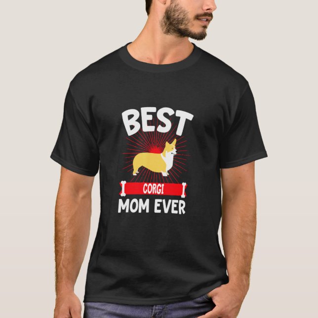 T-shirt Corgi Maman jamais (Devant)