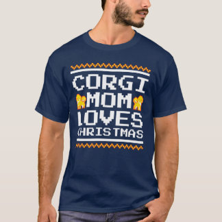 T-shirt Corgi Maman Noël Festive Amoureux des chiens Cadea
