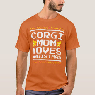 T-shirt Corgi Maman Noël Festive Amoureux des chiens Cadea