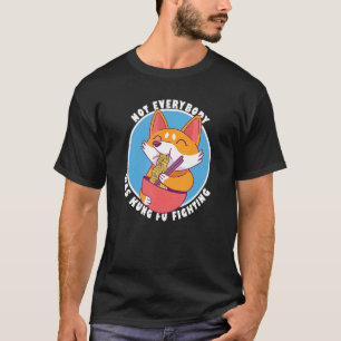 T-shirt Corgi Mangeant Des Nouilles Avec Pas Tout Le Monde