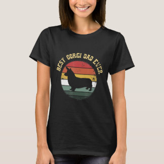 T-shirt Corgi Meilleur Chien Papa Jamais Vintage Corgi