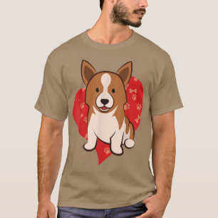 T-shirt Corgi mignonne LouveurBébé Corgi Avec Coeur Maman 