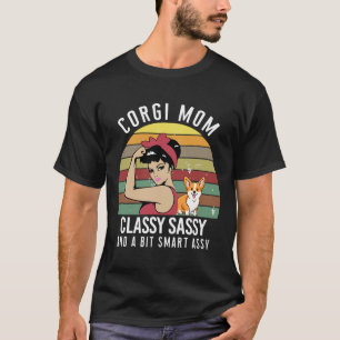 T-shirt Corgi Mom Classy Sassy