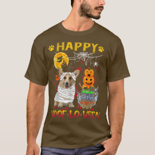 T-shirt Corgi Mummy Happy Woofloween Citrouille d'Hallowee
