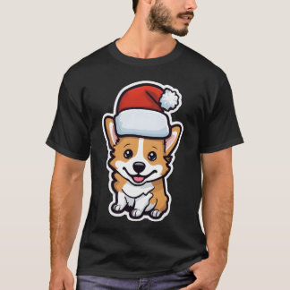 T-shirt Corgi Noël chien casquette de Noël ami Corgi